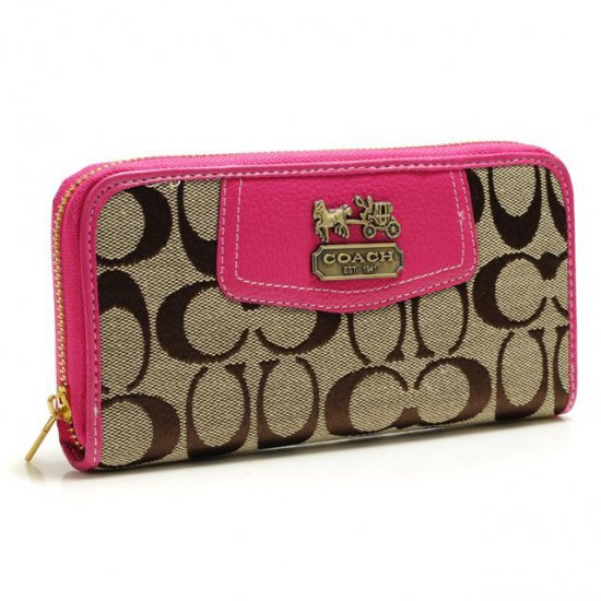 Coach Logo In Signature Large Pink Wallets BFV [coach20211124] - $34.74 ...