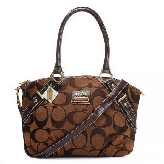 Coach Madison Signature Medium Coffee Satchels EIT [coach20211368 ...