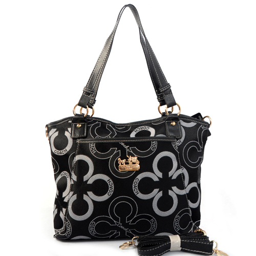 Coach Poppy C Logo Small Black Totes EJZ [coach20211560] - $58.54 ...