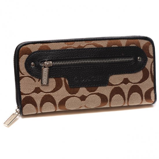 Coach Zip In Monogram Large Black Wallets DUJ [coach20211838] - $33.89 ...