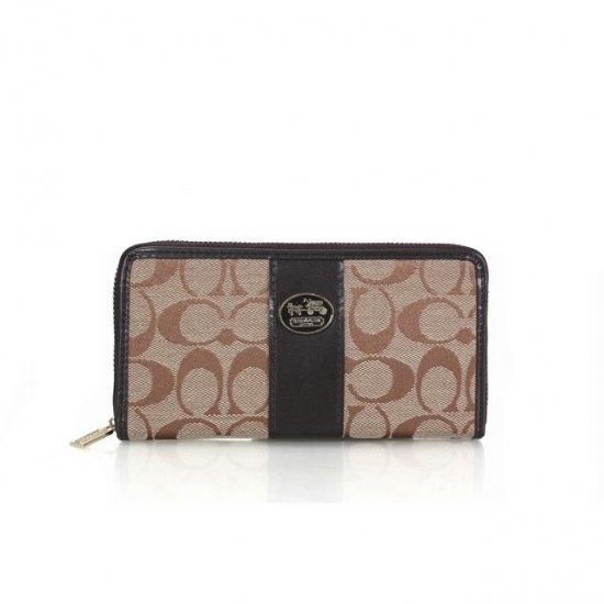 Coach Zippy Logo Signature Small Apricot Wallets FET [coach20211866 ...