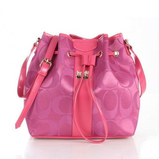 Coach Drawstring Medium Pink Shoulder Bags FCC [coach20210440] - $58.54 ...