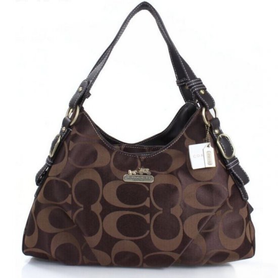 Coach Fashion Signature Medium Coffee Shoulder Bags ERG [coach20210524 ...