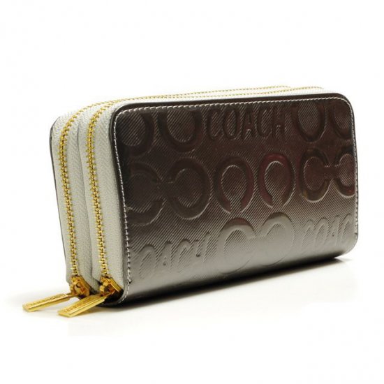 Coach In Signature Large Silver Wallets ARV [coach20210755] - $35.59 ...